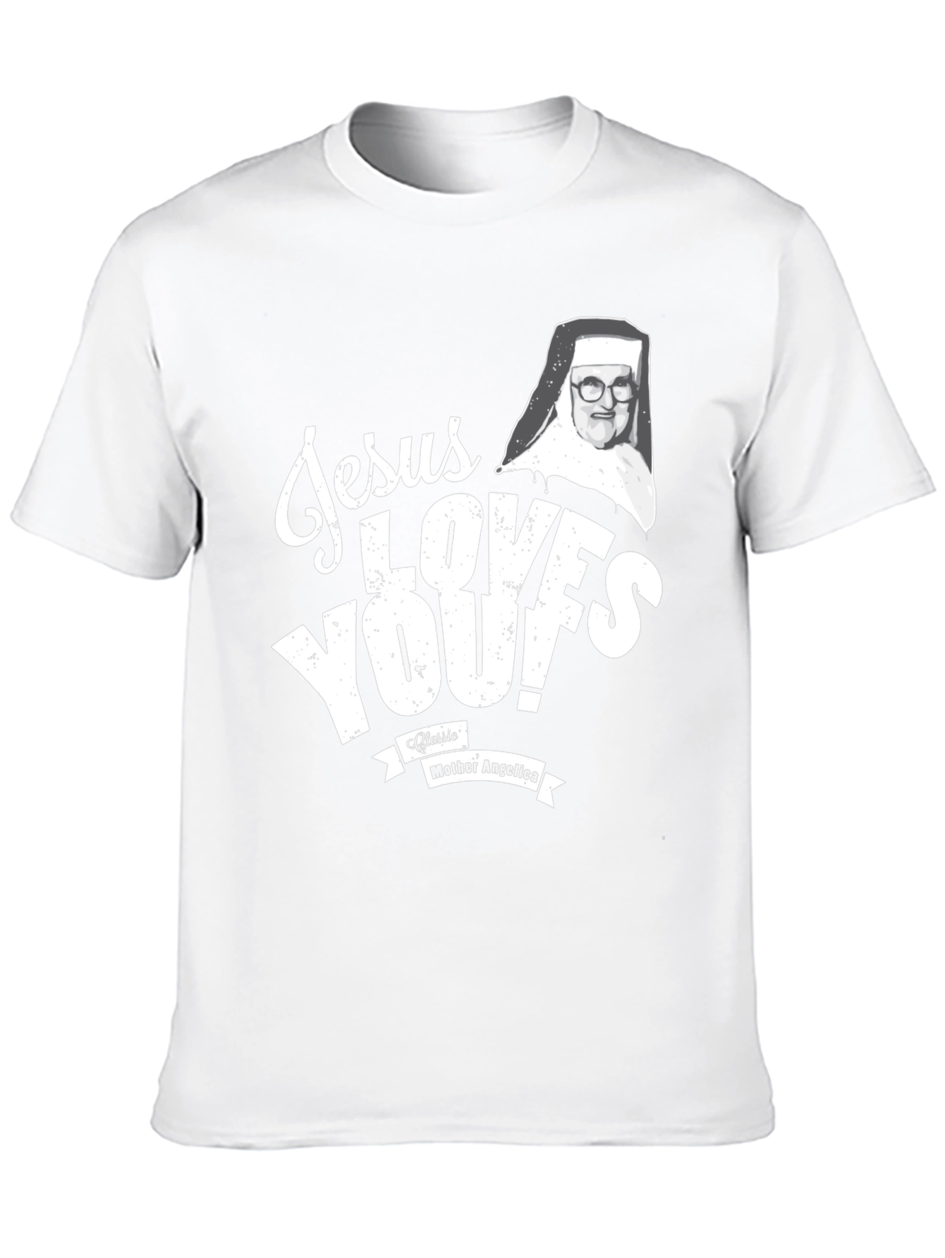 Jesus Loves You! Mother Angelica Black T-Shirt