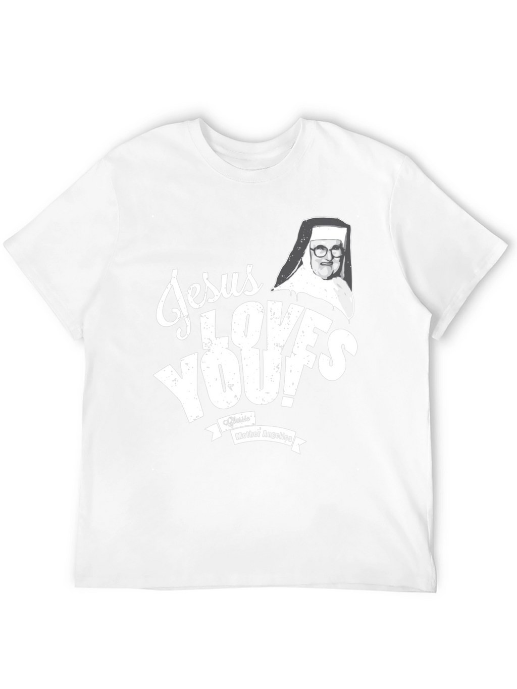 Jesus Loves You! Mother Angelica Black T-Shirt