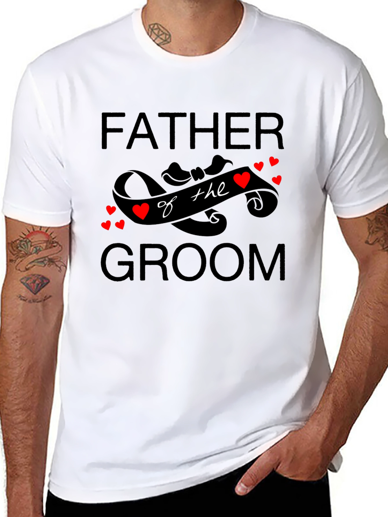 Father of the Groom Black T-Shirt