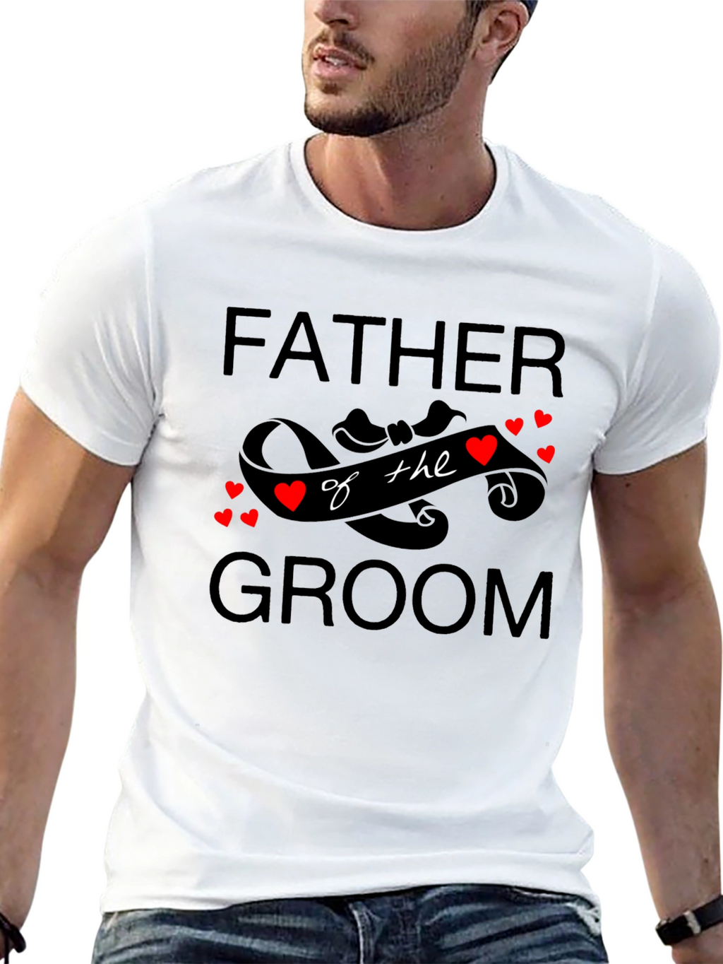 Father of the Groom Black T-Shirt
