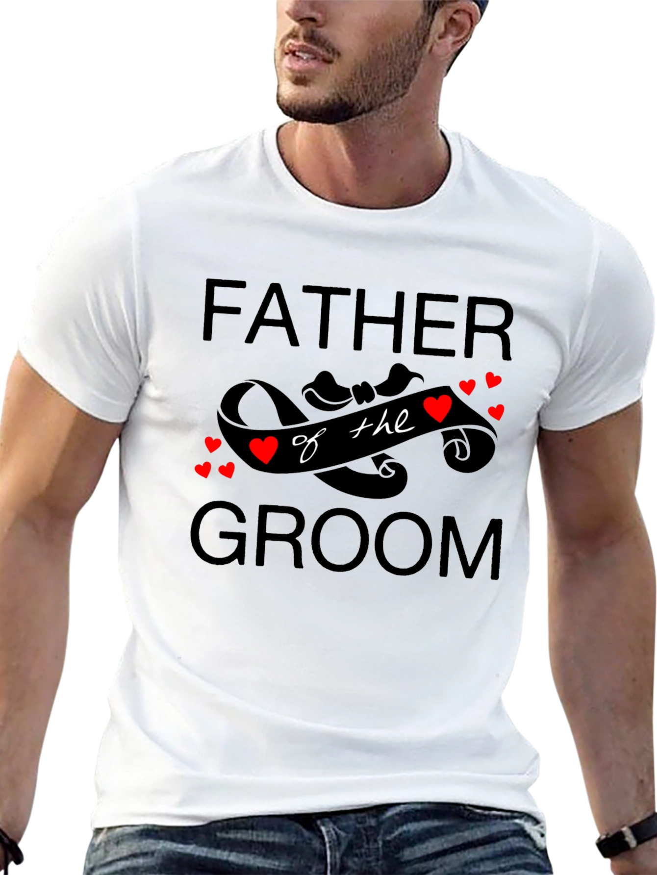 Father of the Groom Black T-Shirt