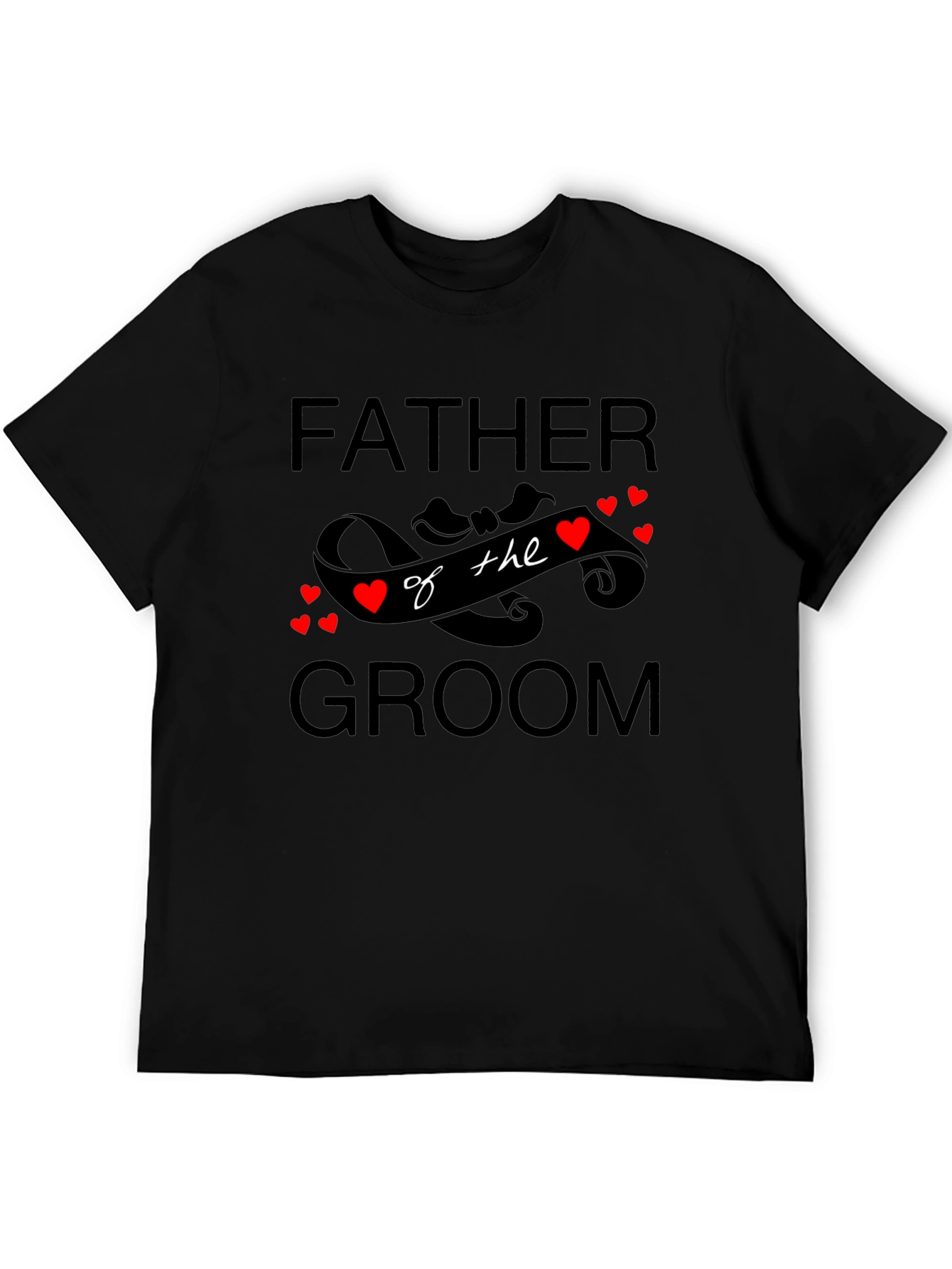 Father of the Groom Black T-Shirt