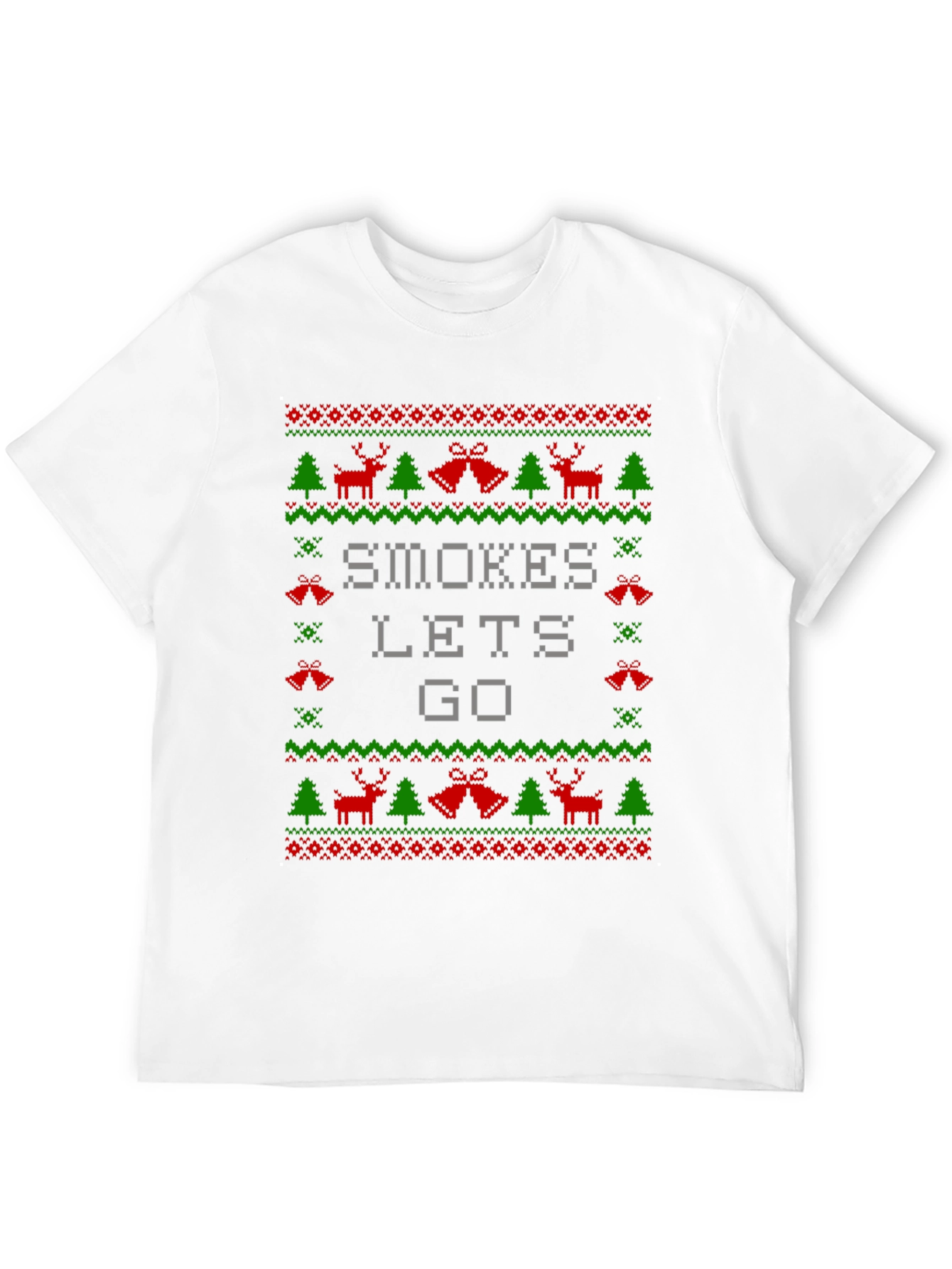 Smokes Lets Go Ugly Christmas Sweater T-Shirt