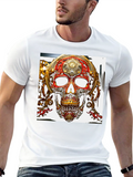 Steampunk Skull Graphic Tee - Unique Metal Design