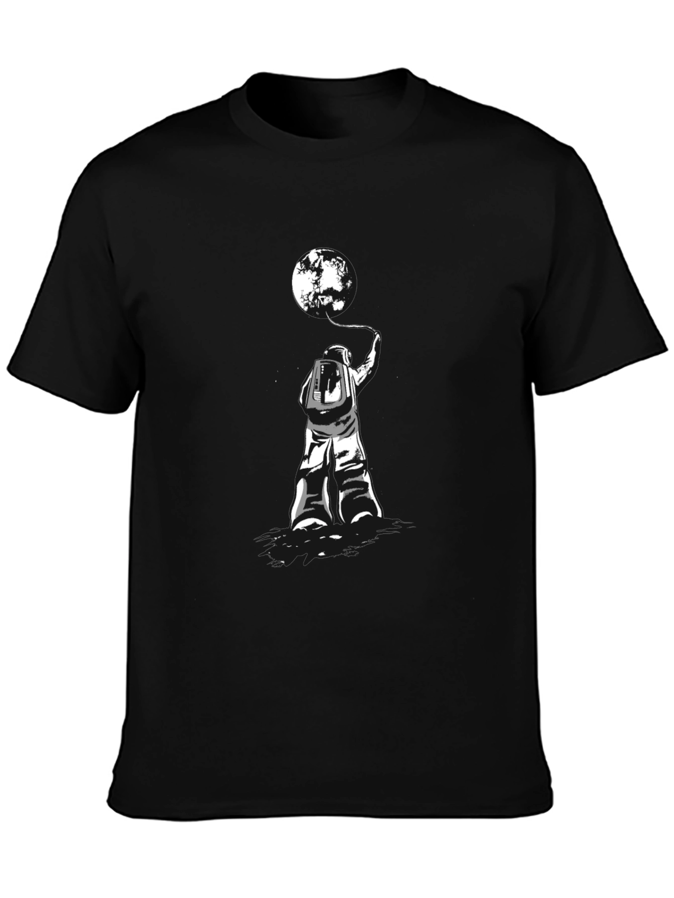 Astronaut & Moon T-Shirt - Stylish Graphic Tee