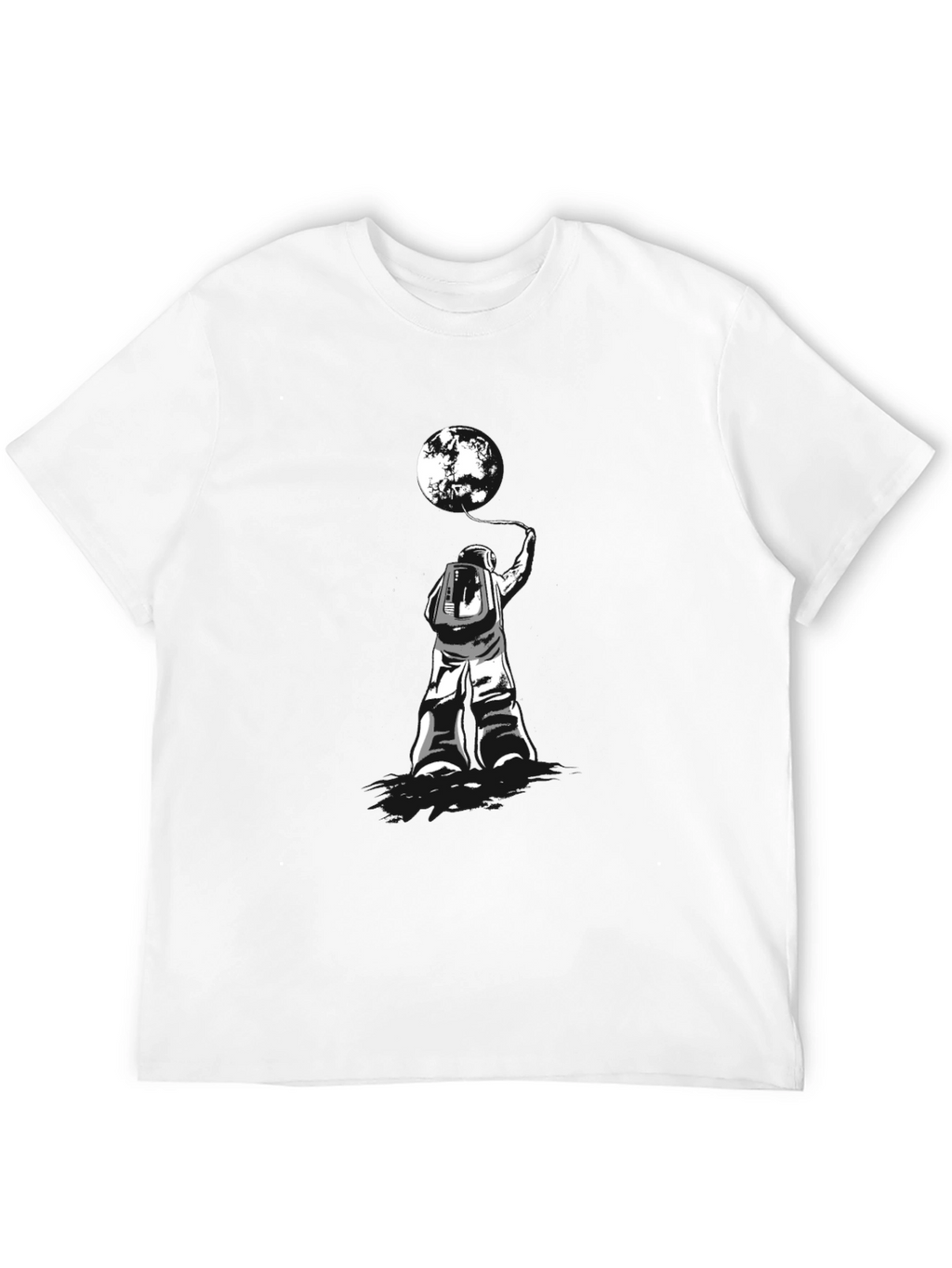 Astronaut & Moon T-Shirt - Stylish Graphic Tee