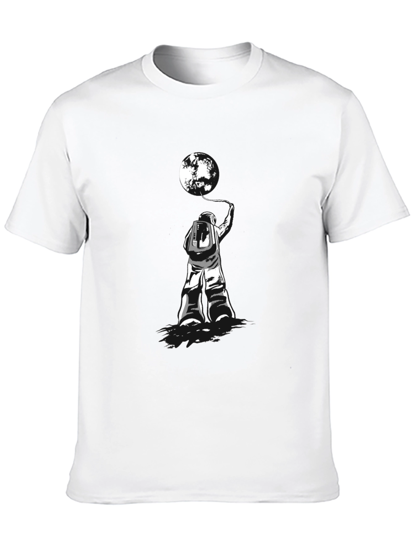 Astronaut & Moon T-Shirt - Stylish Graphic Tee