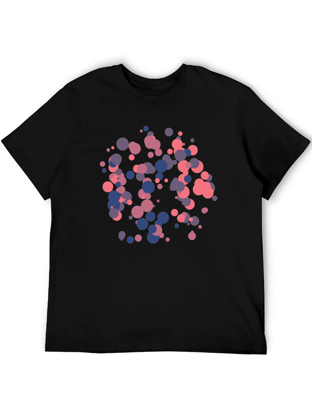 Abstract Dot Pattern Black T-Shirt