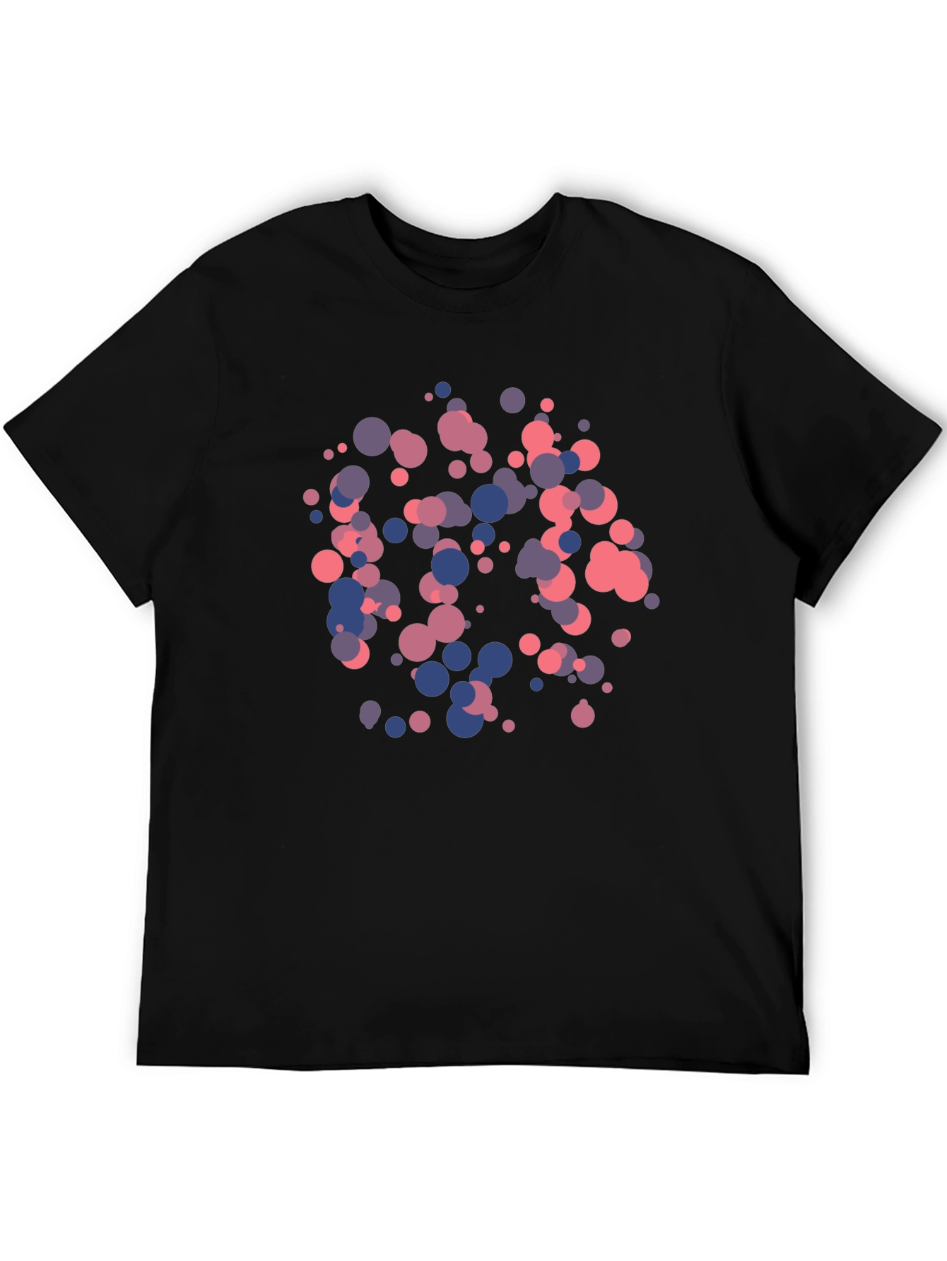 Abstract Dot Pattern Black T-Shirt