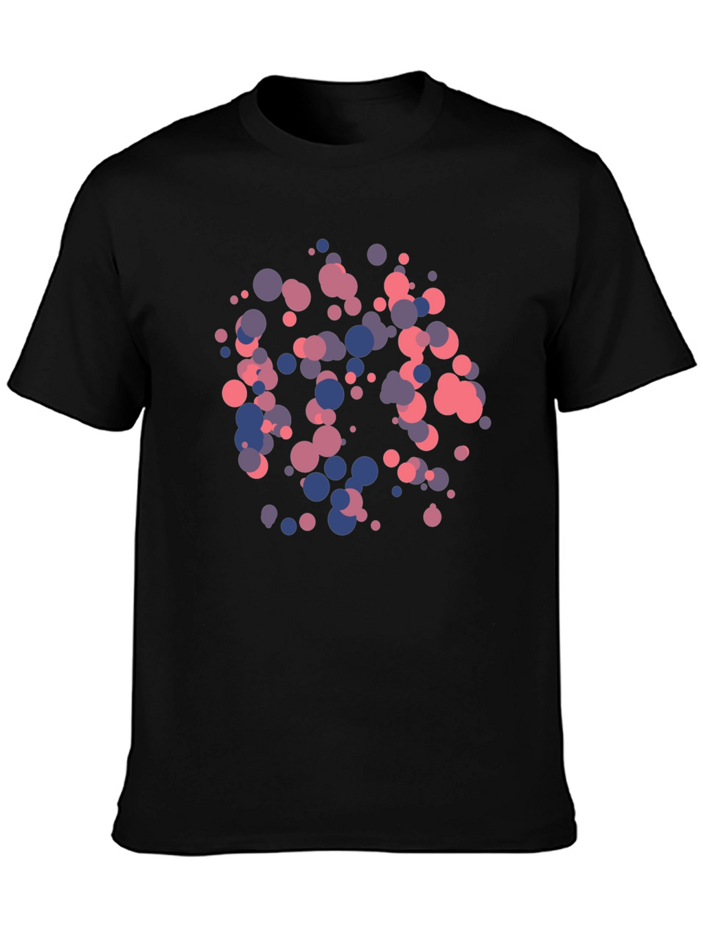 Abstract Dot Pattern Black T-Shirt