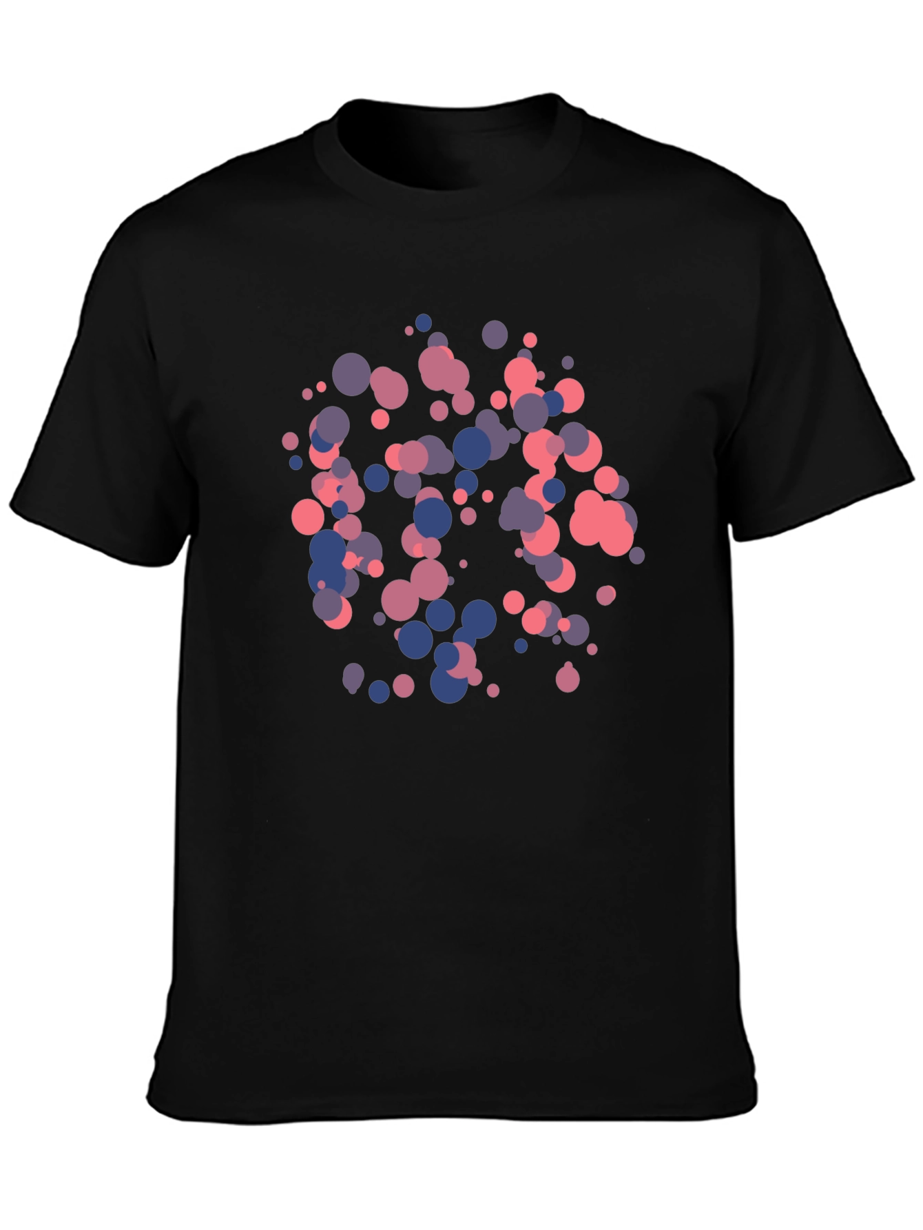 Abstract Dot Pattern Black T-Shirt