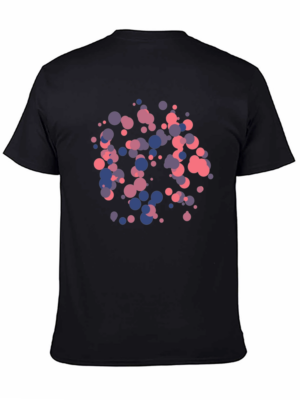 Abstract Dot Pattern Black T-Shirt