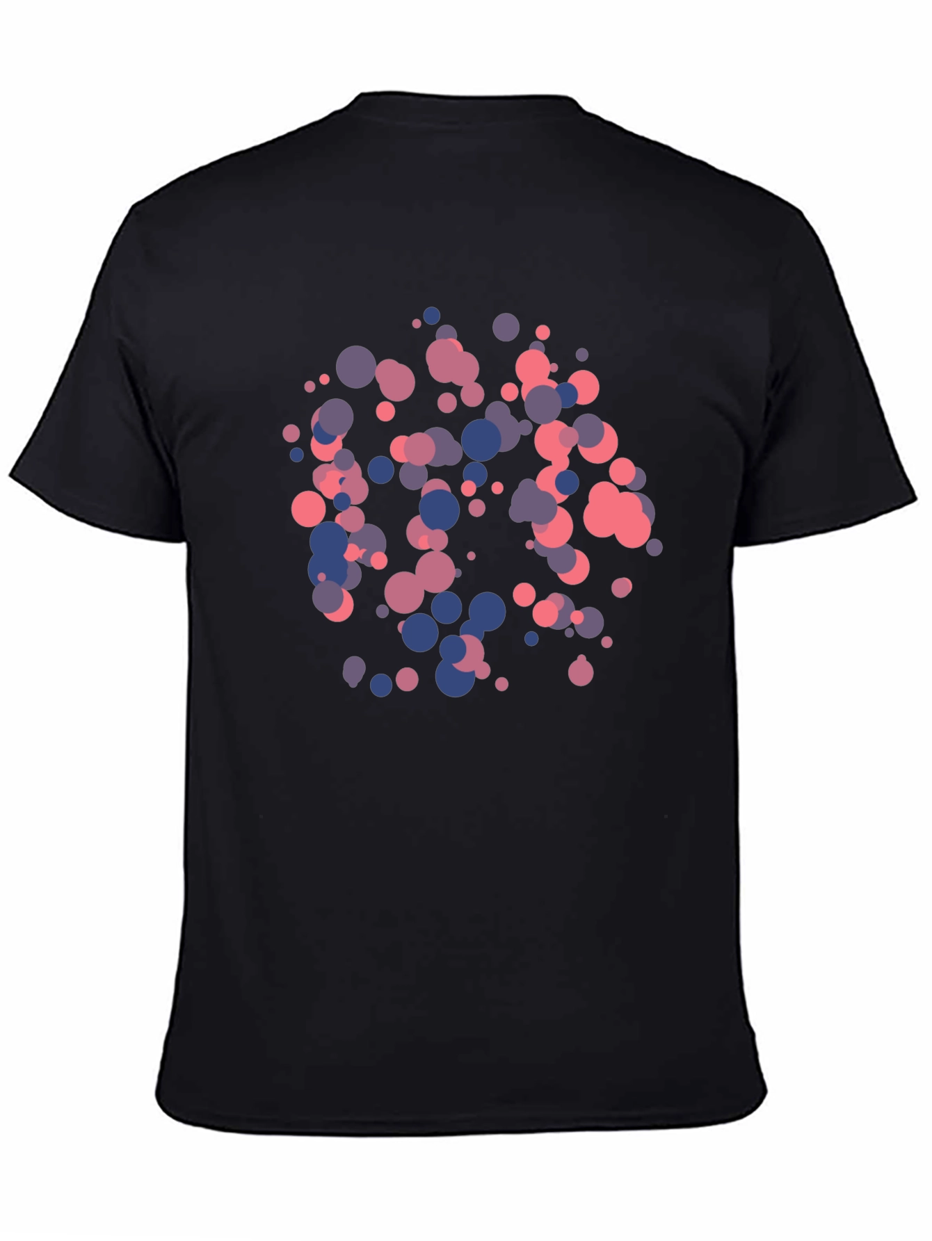 Abstract Dot Pattern Black T-Shirt