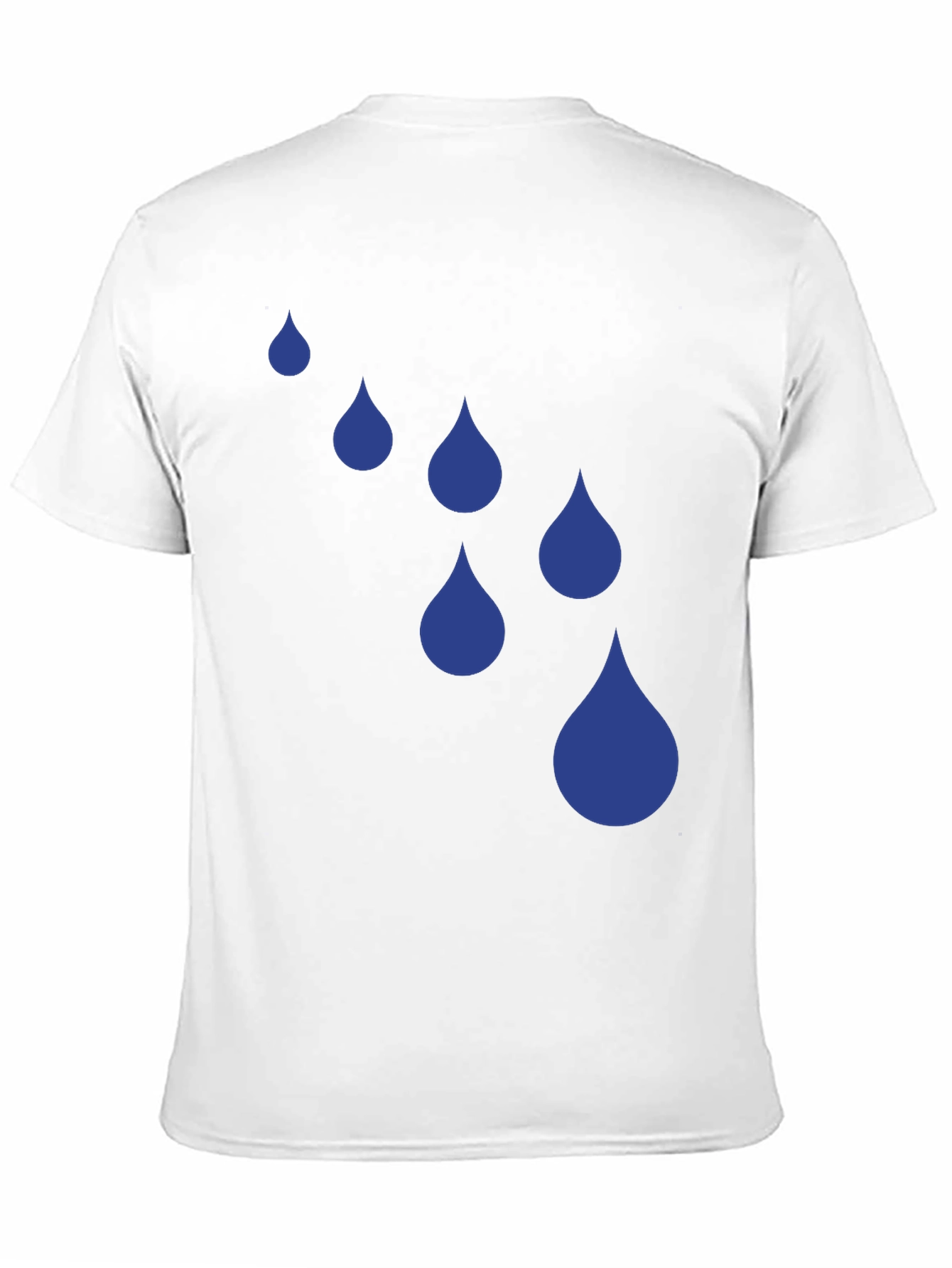 Raindrop Graphic Tee - Black Cotton Blend T-Shirt