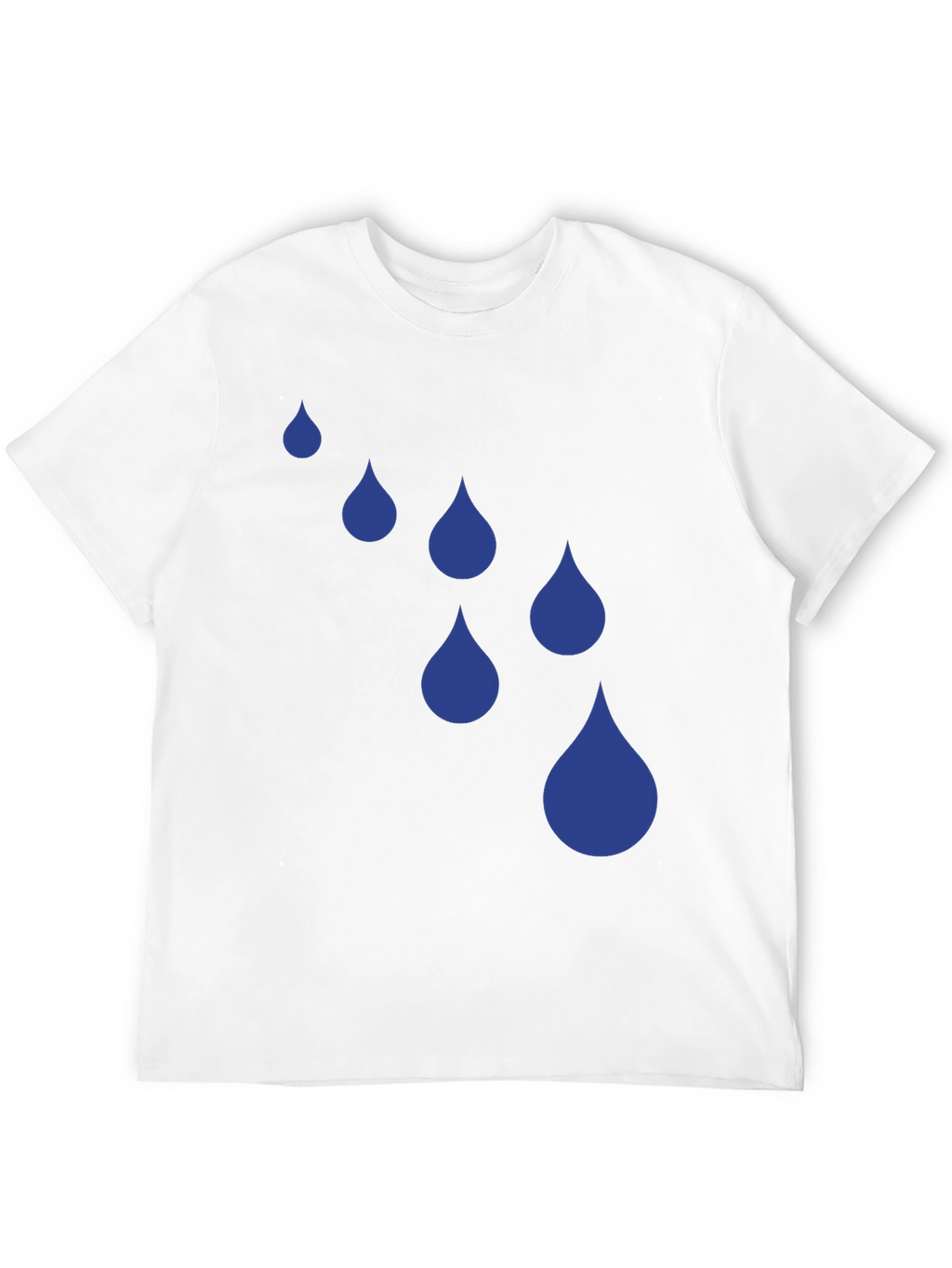 Raindrop Graphic Tee - Black Cotton Blend T-Shirt