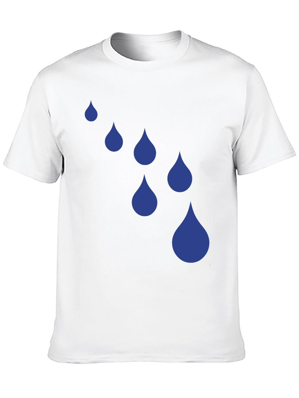 Raindrop Graphic Tee - Black Cotton Blend T-Shirt