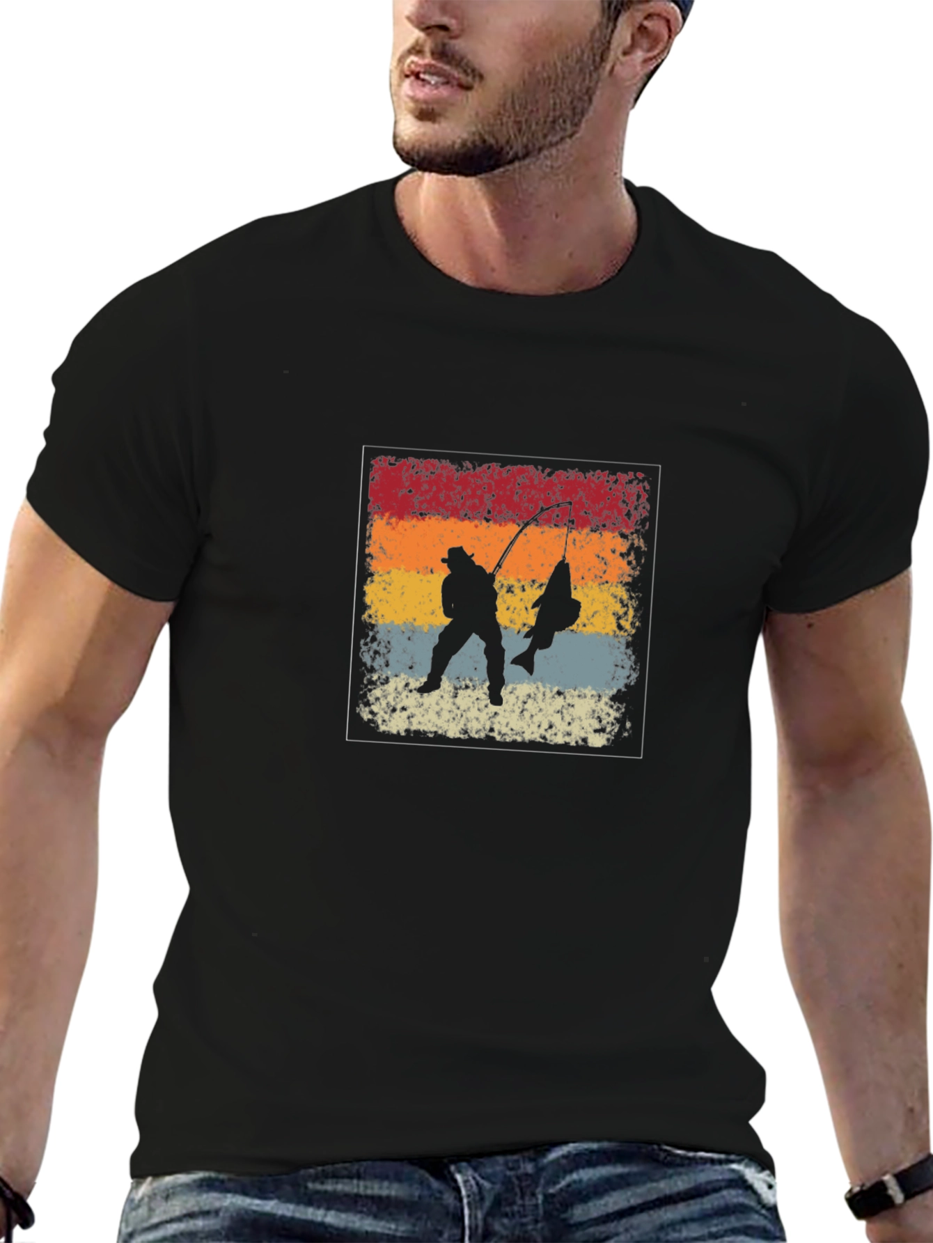Retro Fishing T-Shirt - Fishermans Catch Tee