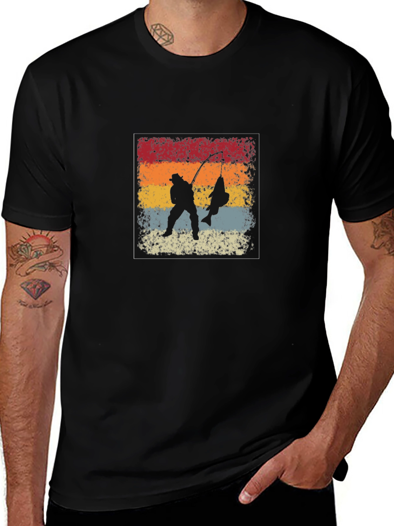 Retro Fishing T-Shirt - Fishermans Catch Tee