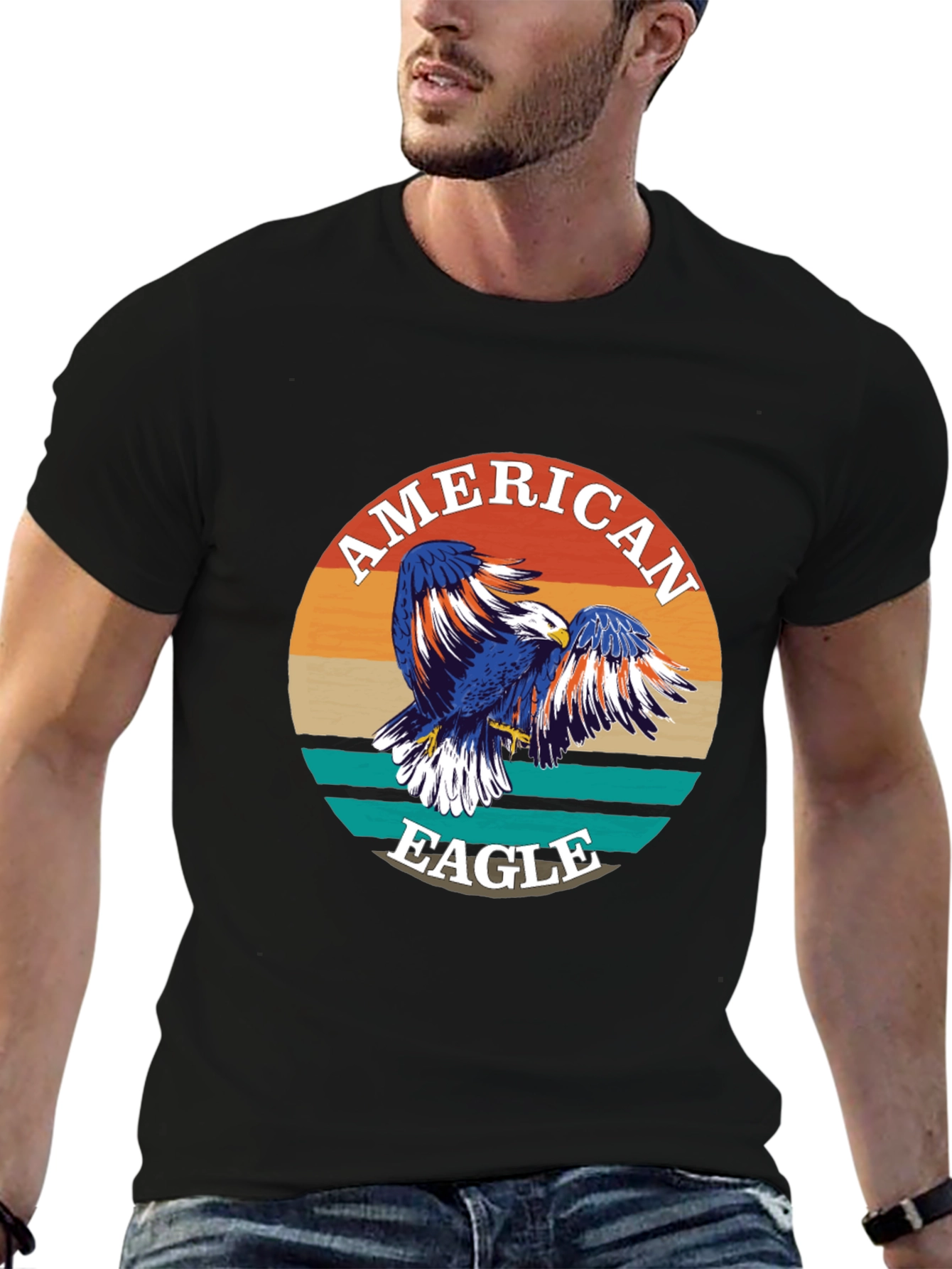 American Eagle Graphic Print Crewneck T-Shirt