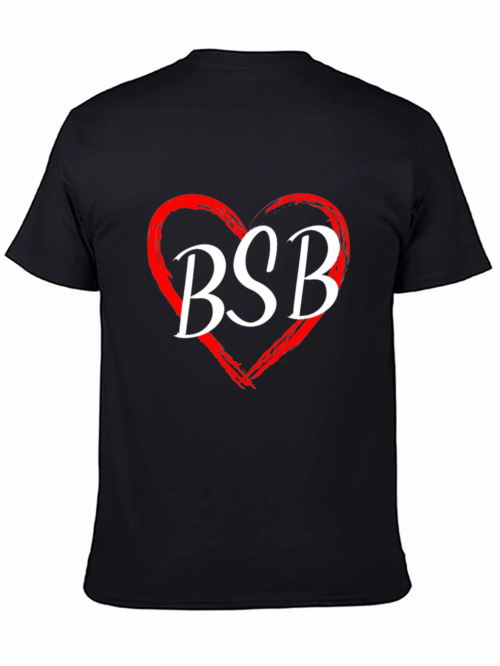 BSB Heart Graphic Tee - Black Cotton T-Shirt