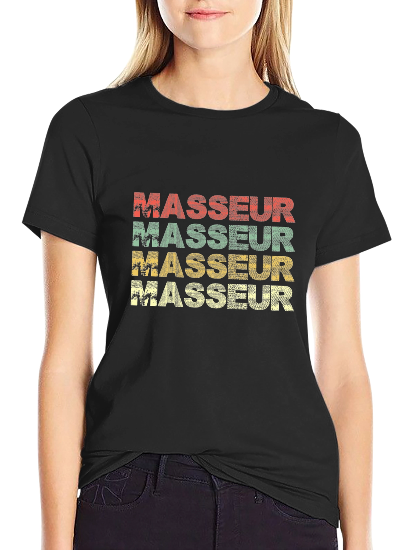 Retro Masseur T-Shirt - Vintage Style Massage Therapist Tee