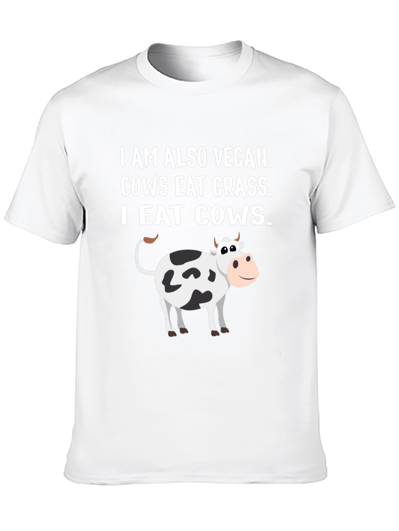 Vegan I Eat Cows T-Shirt Funny Meat Eater Tee
