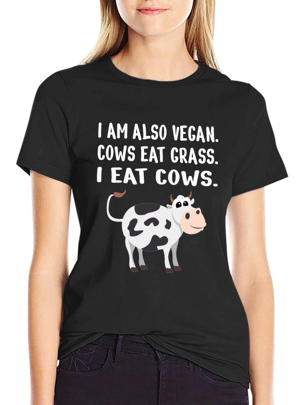 Vegan I Eat Cows T-Shirt Funny Meat Eater Tee