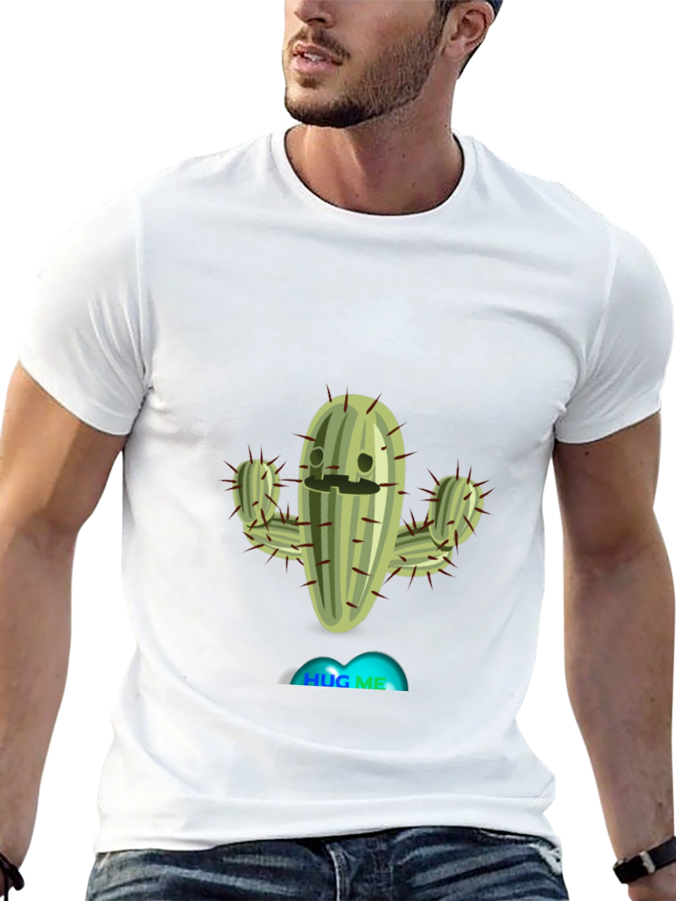 Hug Me Cactus T-Shirt - Funny Plant Tee