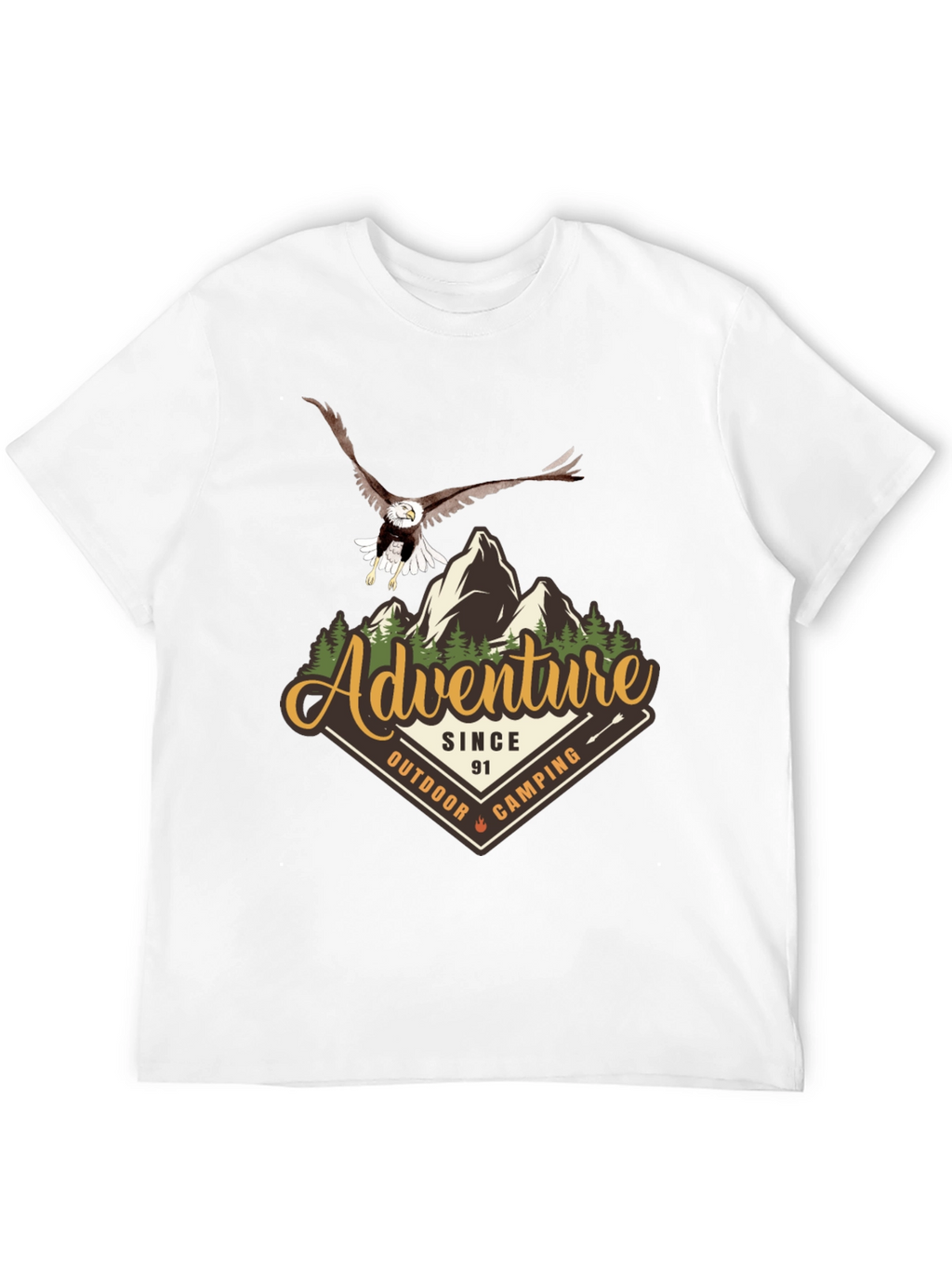 Adventure Camping Eagle Graphic T-Shirt