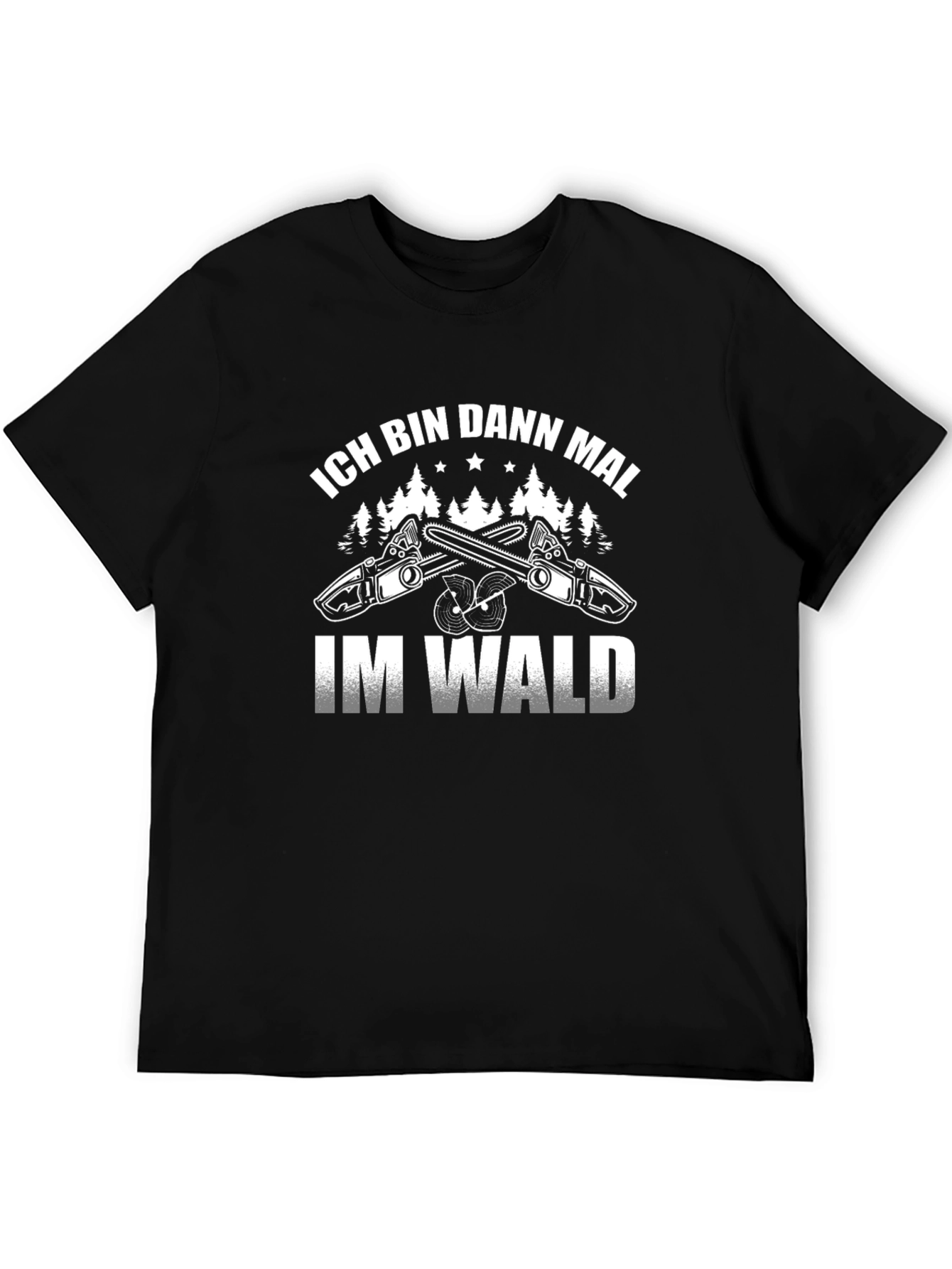 Ich Bin Dann Mal Im Wald Black T-Shirt