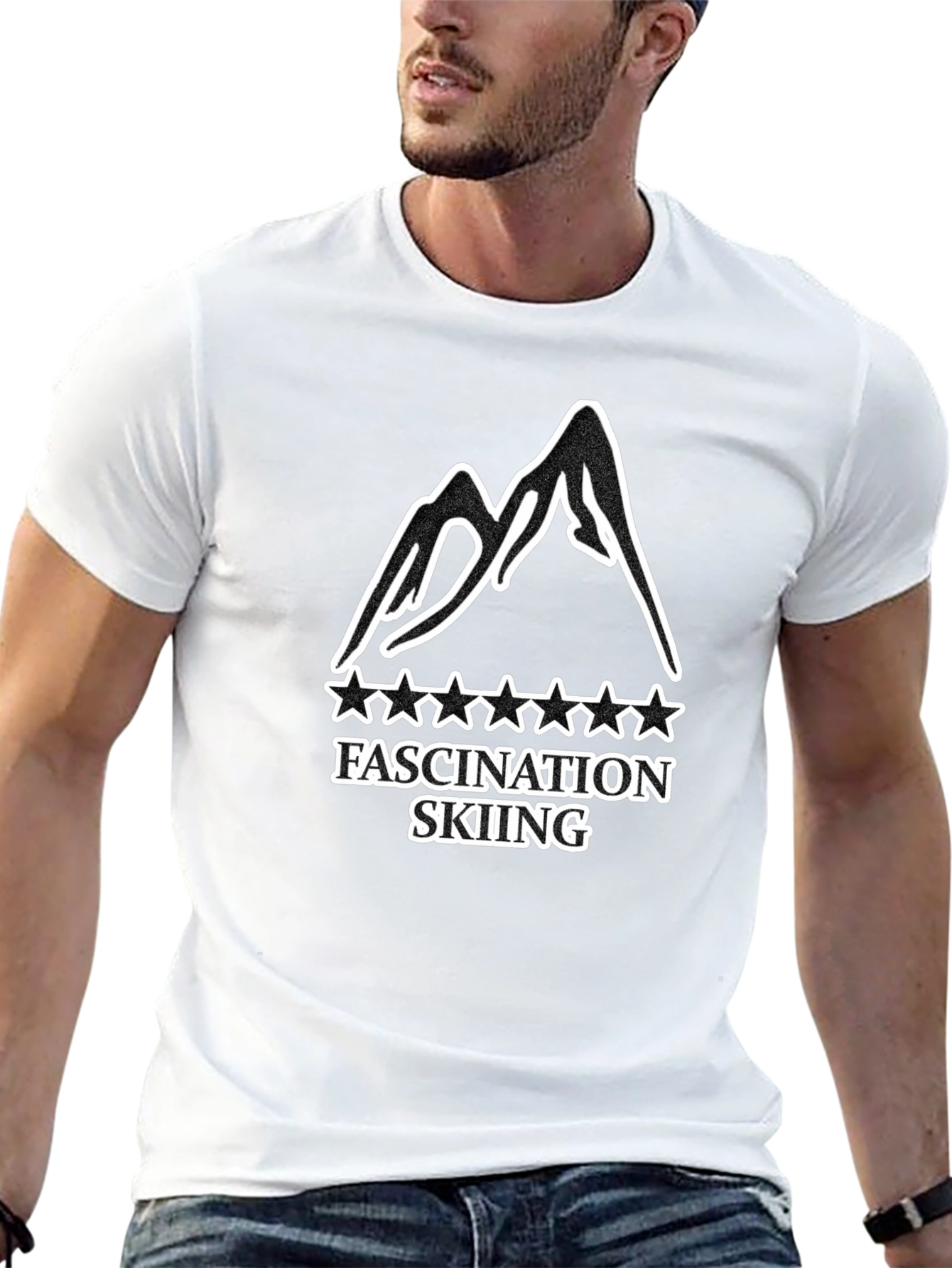 Fascination Skiing Graphic T-Shirt - Black
