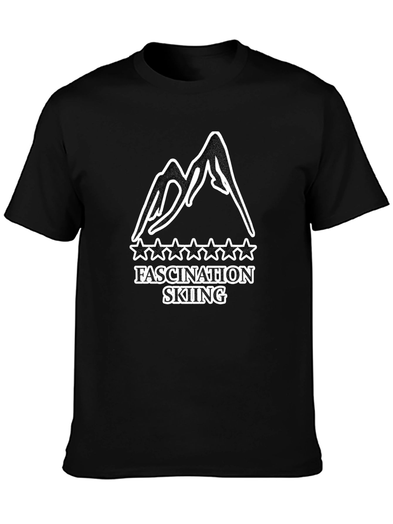 Fascination Skiing Graphic T-Shirt - Black