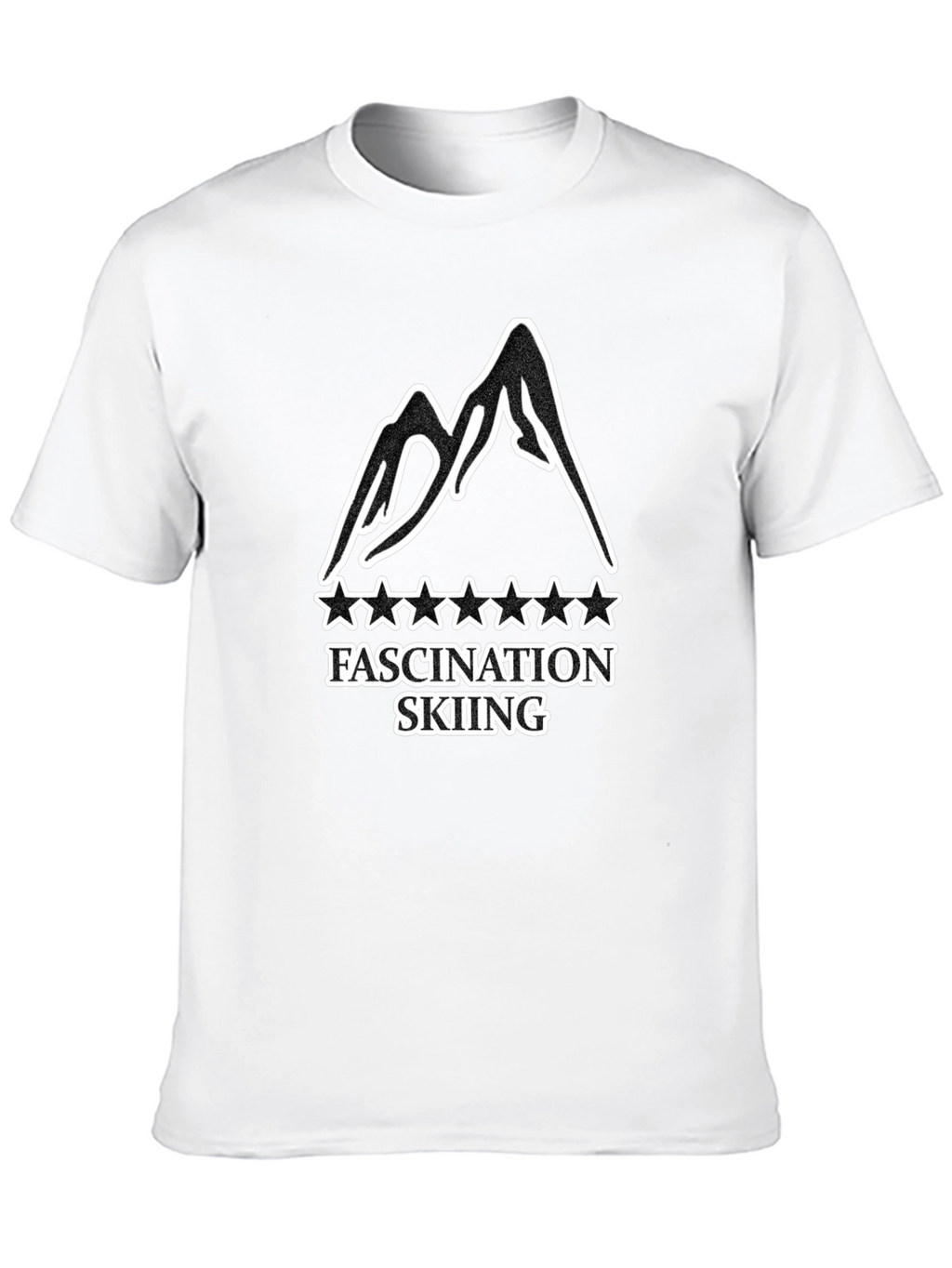 Fascination Skiing Graphic T-Shirt - Black