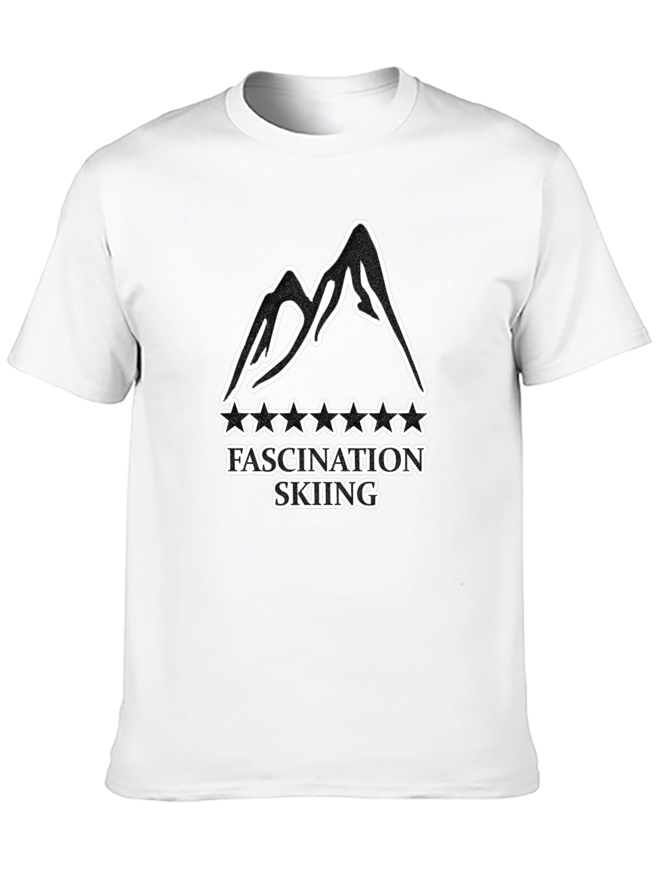 Fascination Skiing Graphic T-Shirt - Black