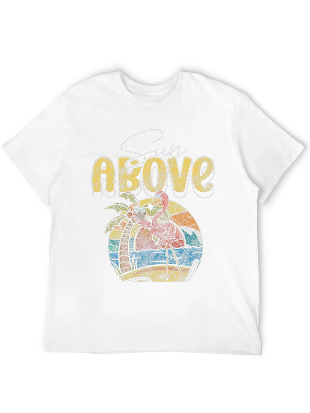 Sun Above Flamingo Graphic T-Shirt