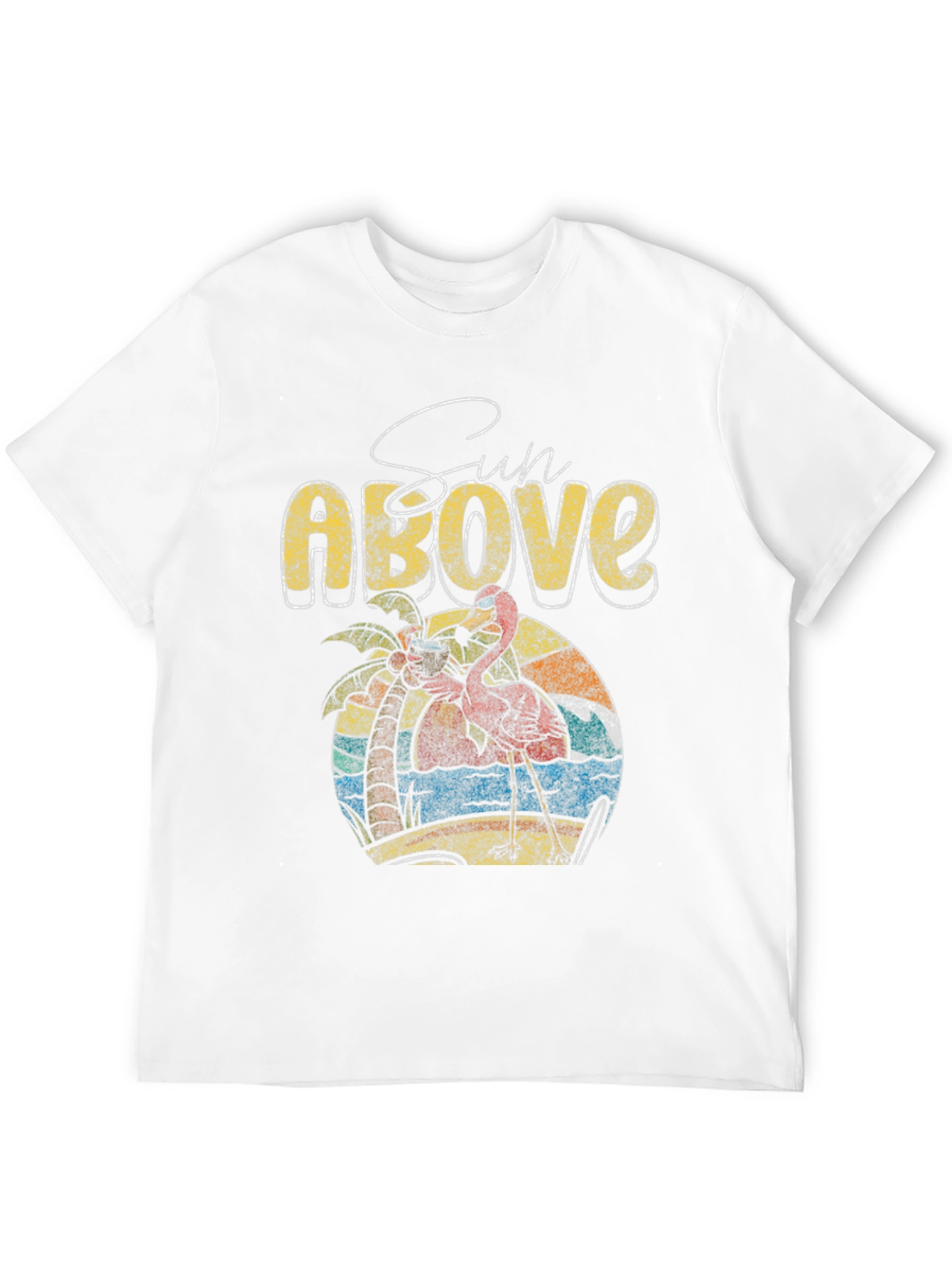 Sun Above Flamingo Graphic T-Shirt