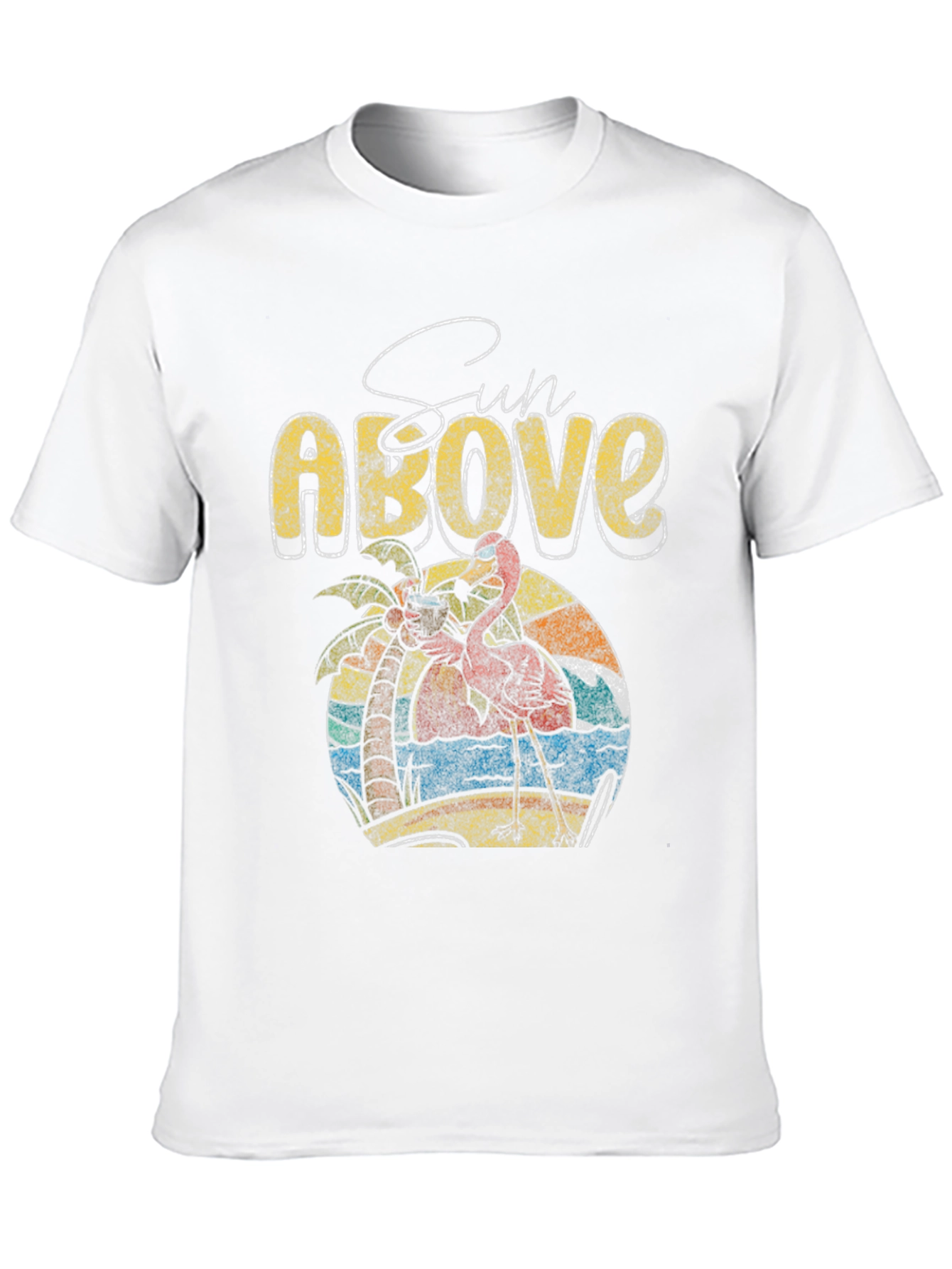 Sun Above Flamingo Graphic T-Shirt