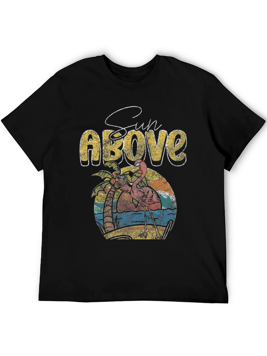 Sun Above Flamingo Graphic T-Shirt