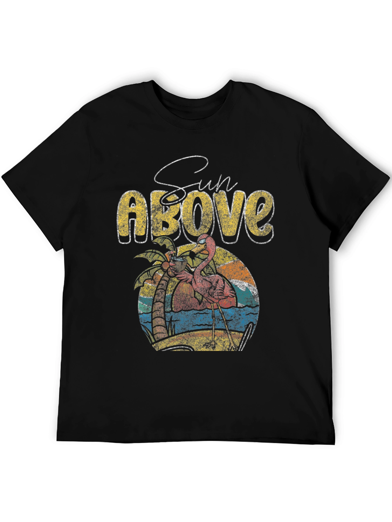 Sun Above Flamingo Graphic T-Shirt