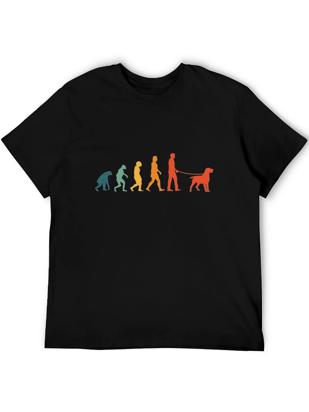 Evolution of Dog Walker T-Shirt - Black