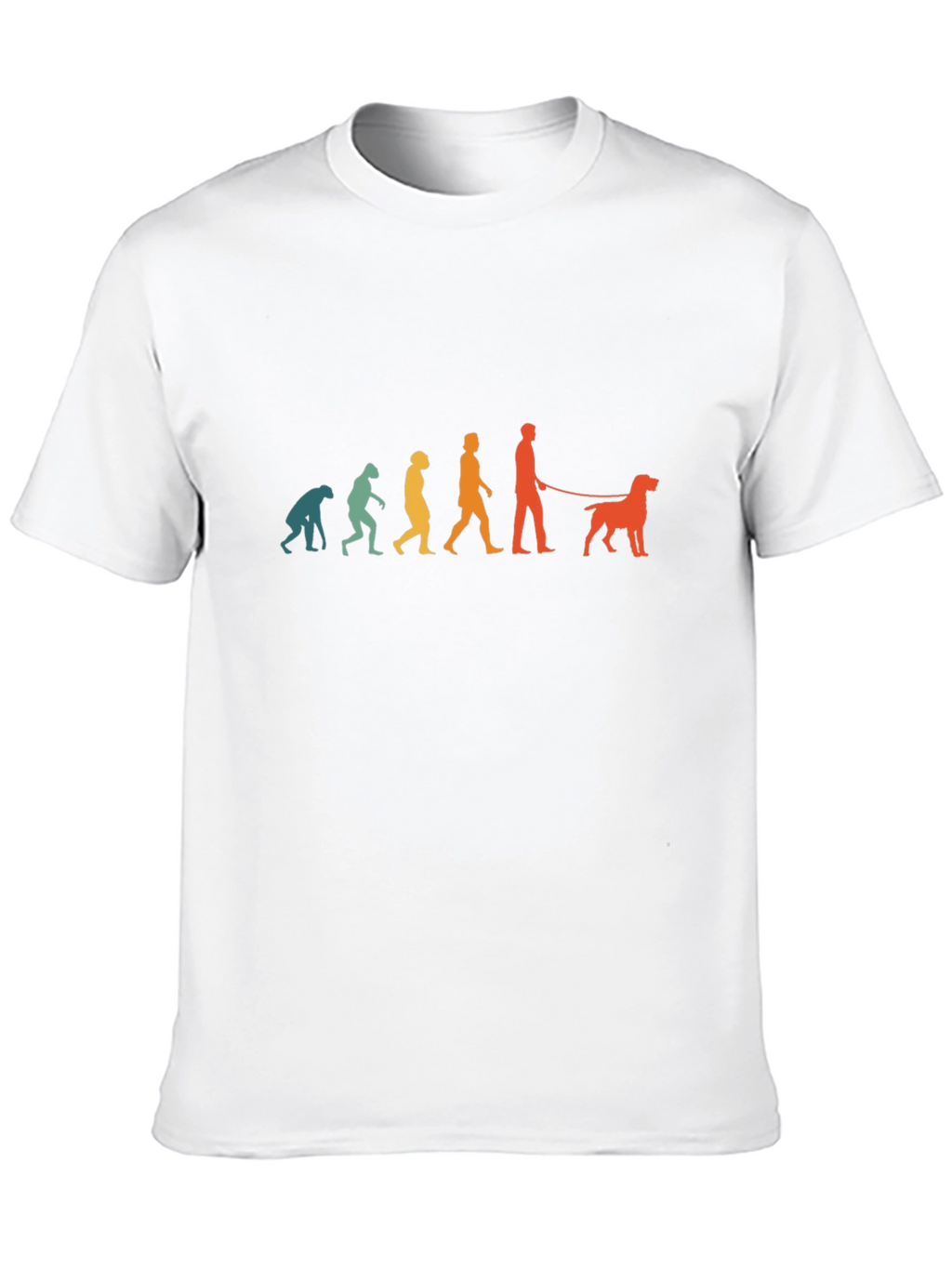 Evolution of Dog Walker T-Shirt - Black