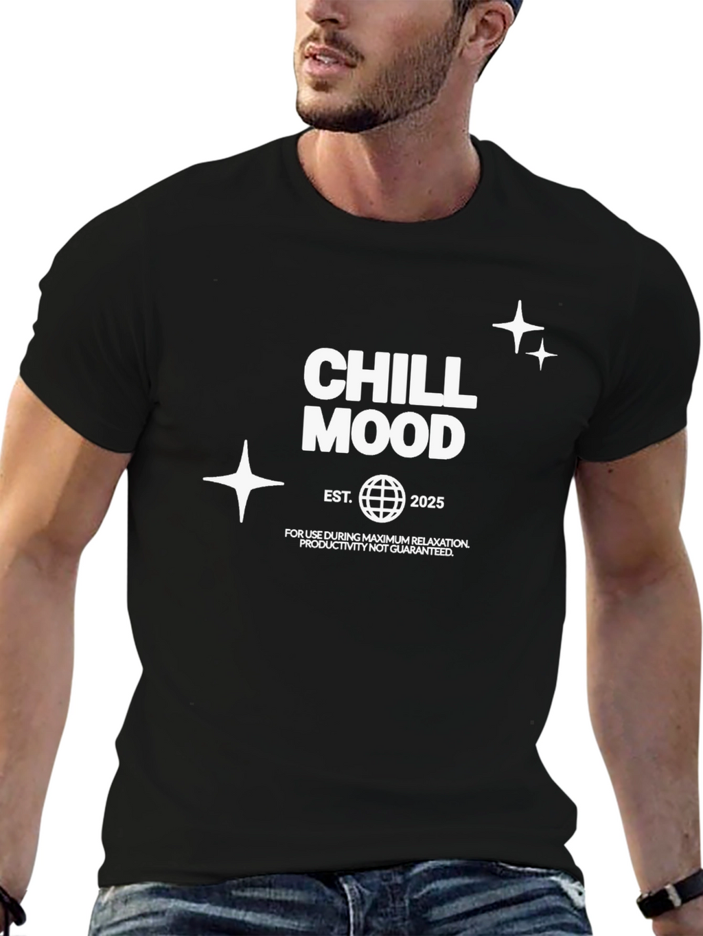Chill Mood Black T-Shirt