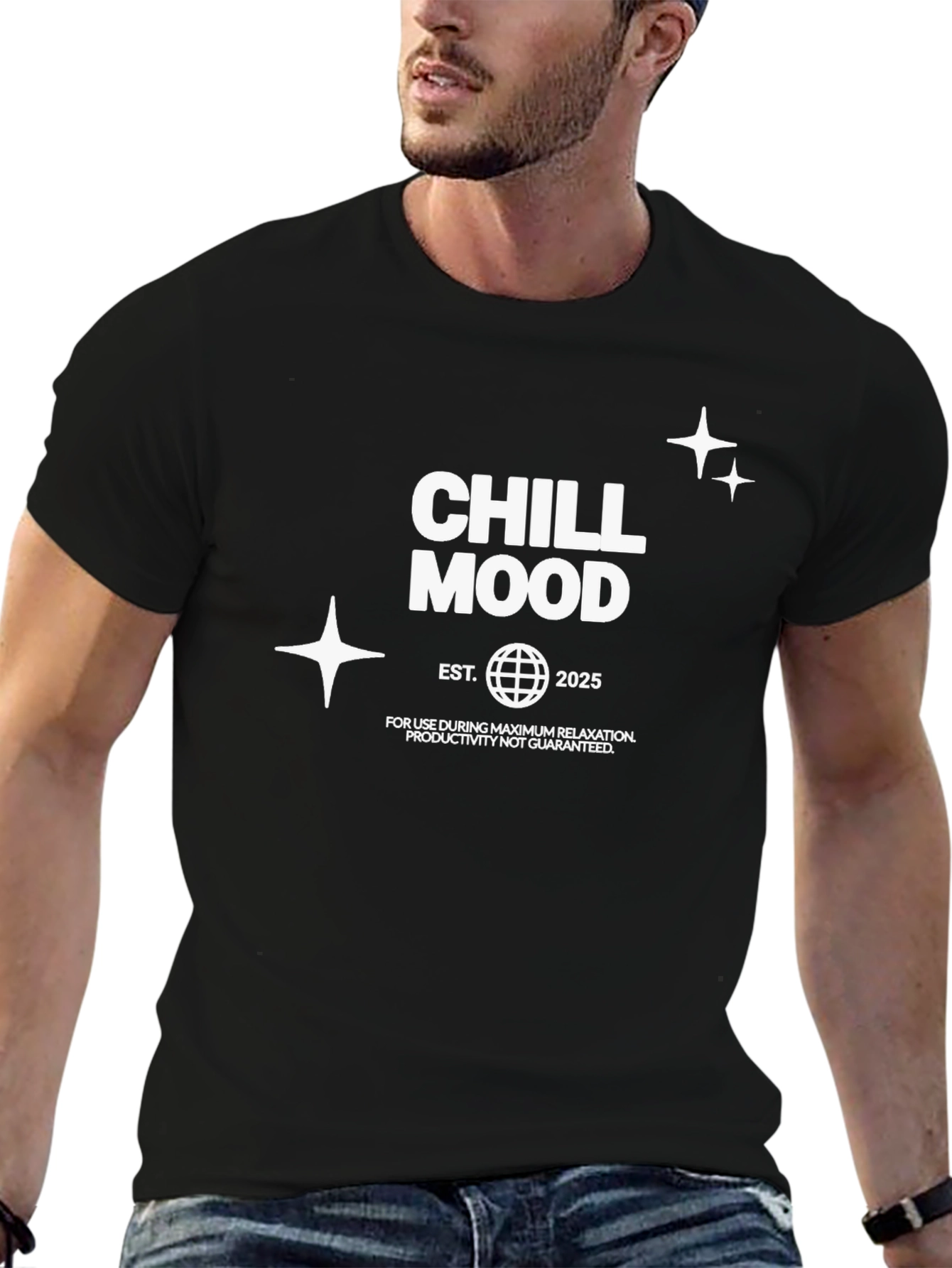 Chill Mood Black T-Shirt