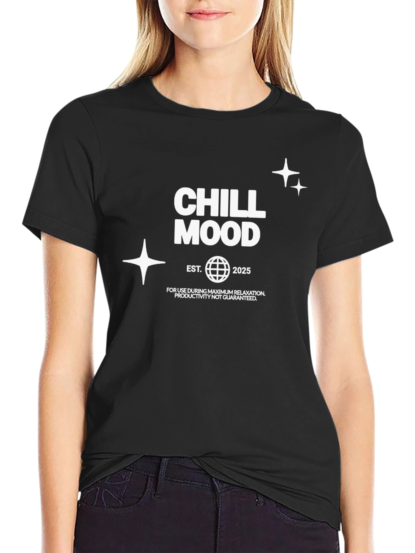 Chill Mood Black T-Shirt