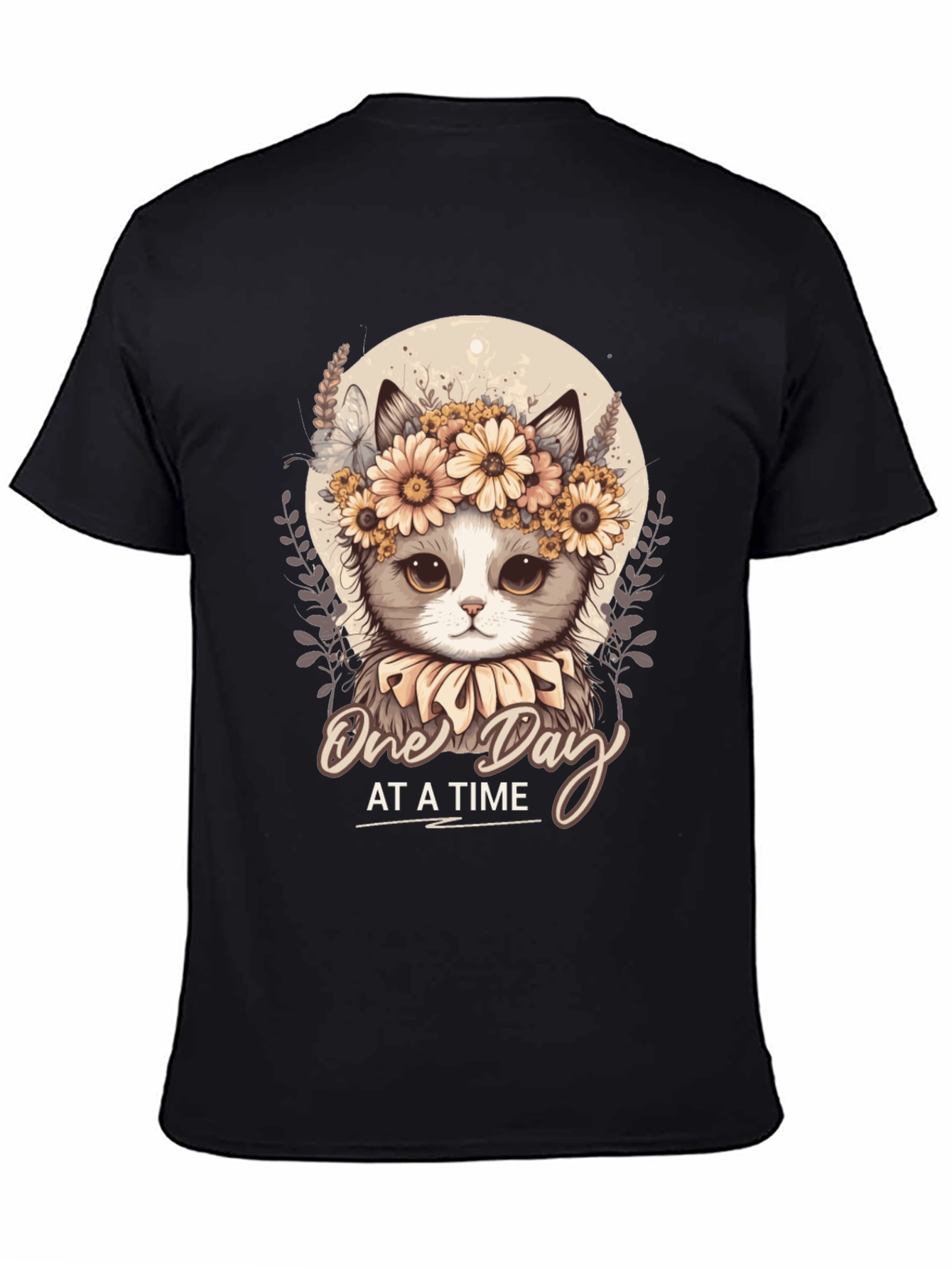 Cute Cat T-Shirt: One Day At A Time