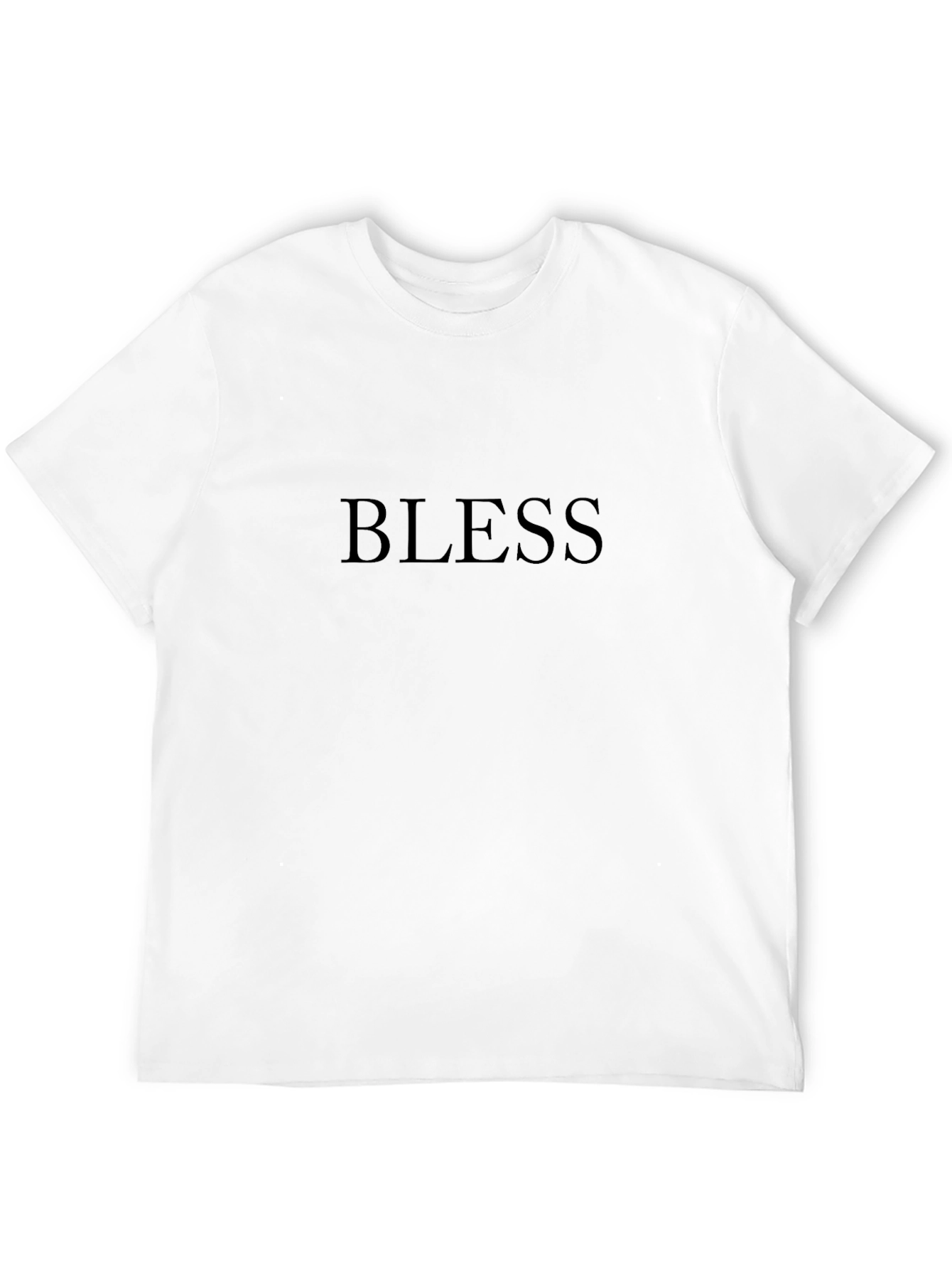Bless T-Shirt - Black Crew Neck