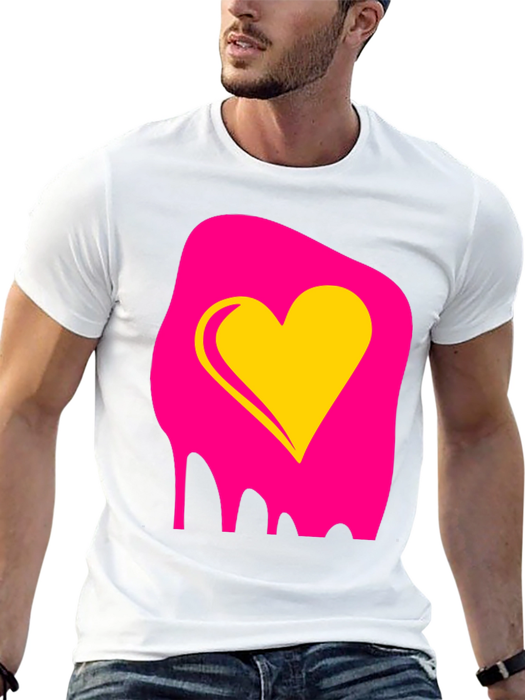Heart Melt Graphic T-Shirt - Bold & Unique Design