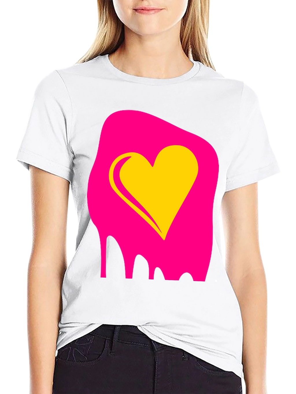 Heart Melt Graphic T-Shirt - Bold & Unique Design