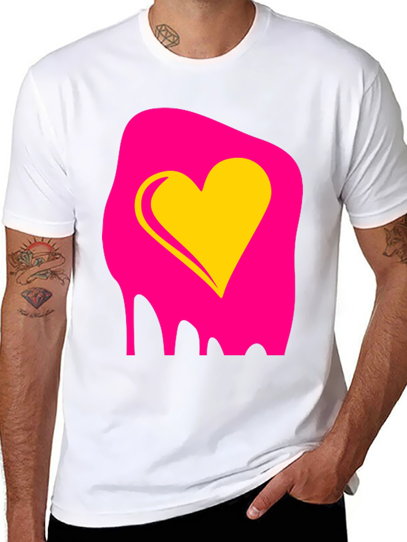 Heart Melt Graphic T-Shirt - Bold & Unique Design