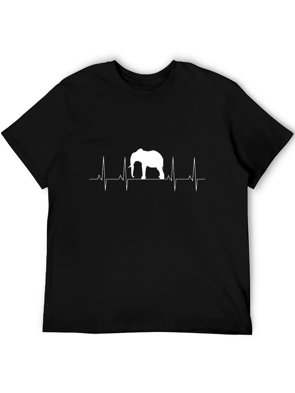 Elephant Heartbeat T-Shirt - Black